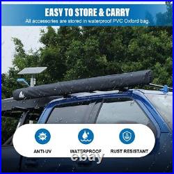 8.2x8.2 Ft Retractable Car Side Awning Outdoor Pull Out Roof Tent Waterproof Sun