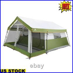 8 Person Family Cabin Tent 1 Room WithScreen Porch Weather Resistant Camping Green