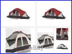 8-Person Family Tent with Mud Mat 2 Rooms Camping Cabin Outdoor Shelter Hiking