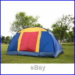 8 Person Portable Family Large Tent for Traveling Camping Hiking &Blue