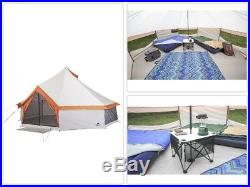 8 Person Yurt Camping Tent Waterproof Family Outdoor Hiking Shelter Heavy Duty