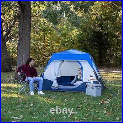 8' x 7' 4-Person Instant Cabin Tent with LED Lighted Hub, 19 lbs