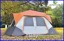 ALPHA CAMP 8 Person Dome Tent for Camping Easy Setup Tent with Foot Mat