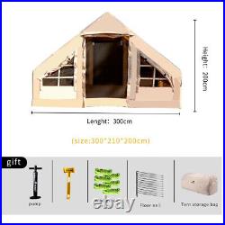 Aisunss 2023 outdoor inflatable camping tent glamping easy setup for 3-4 person