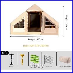 Aisunss inflatable outdoor camping tent family 3-4 person Easy Set up glamping