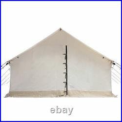 Alpha Canvas Wall Tent 12'x14' Waterproof Camping Tent withAluminum Frame 4 Season