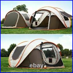 Automatic 4-6 Person Double-layer Strong Waterproof Hiking Khaki Camping Tent