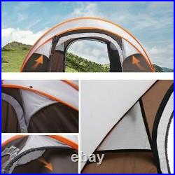 Automatic 4-6 Person Double-layer Strong Waterproof Hiking Khaki Camping Tent