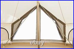Avalon Cotton Canvas Bell Tent 4M Waterproof withStove Jack, Bug mesh -All Season
