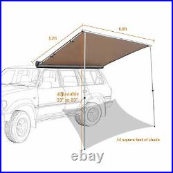 Awning Retractable SUV Rooftop Side Tent Shelter Waterproof UV Camping 6.6x8.2ft