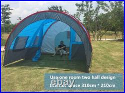 BEST Camping Tent Waterproof Tunnel Double Layer Large Family Tent 8-10 People