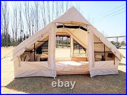 Baralir Inflatable Glamping Tent with Pump 4-5 Person Inflatable House Tent E