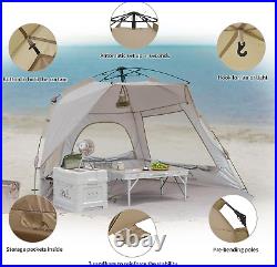 Beach Tent Sun Shelter for 3-4 Person, Automatic Easy Set up Pop up Instant Tent