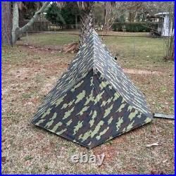 Belgium 2 man Canvas Military Tent WithM56 Jigsaw Camo Flysheet Waterproof Floor