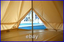 Bell Tent 7M Canvas Glamping Tent Camping Waterproof 4-Season Yurts 12-14Persons