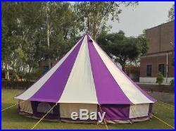 Bell tent 4 Meter 4M 400Ultimate ZIG Zipped-in-Groundsheet Purple 8 person tent