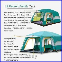 Big 10-12 person tent. 10'x14'x7' Water proof, ventilation, porch, Heavy duty
