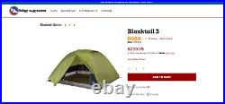 Big Agnes Blacktail 3 TBT320 3Person Green Backpacking & Camping Tent NEW