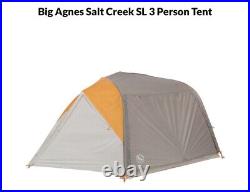 Big Agnes Salt Creek SL3 3 Person Backpacking Tent Gray