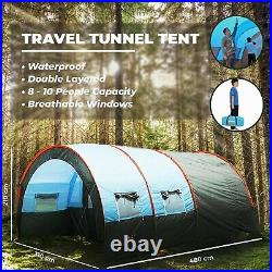 Big Party Tent Travel 10 Person Large Tunnel Family Camping 1 Hal 2 Room Outdoor