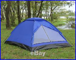 Blue 2 Person Camping Hiking Backpack Light Dome Tent Sun Shade Beach Shelter