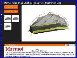 Brand New 2016 Marmot FORCE UL 2 Backpacking Tent 2 Person Feather Light
