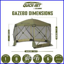 CLAM Quick-Set Escape 11.5 x 11.5 Foot Portable Outdoor Canopy Shelter, Green