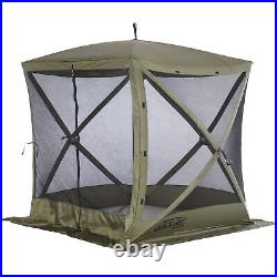 CLAM Quick Set Traveler Portable Camping Gazebo Canopy Shelter, Green (Open Box)