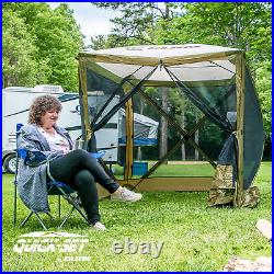 CLAM Quick Set Traveler Portable Camping Gazebo Canopy Shelter, Green (Open Box)