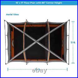 CORE 12 Person Orange Tent 16x11 Large Multi Room Tent for Family Used 1x Once