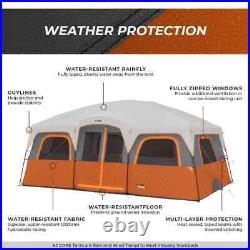 CORE 12 Person Orange Tent 16x11 Large Multi Room Tent for Family Used 1x Once