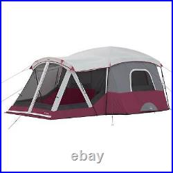 CORE 40072 11-Person Family Camping Cabin Tent with Screen Room, Red (Used)