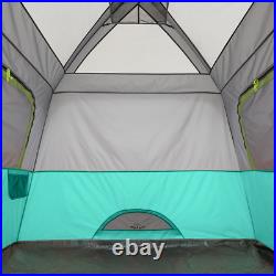 CORE 4-Person Straight Wall Cabin Tent Water-Resistant Fabric Removable Rainfly