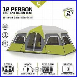CORE Instant Cabin Screened12 Person Hinged Door Tent Waterproof new
