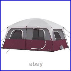 CORE Straight Wall 14 x 10 Foot 10 Person Cabin Tent with Rainfly, Red (Used)