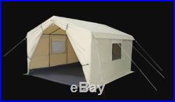 Cabin Wall Tent 12x10 Steel Frame Outdoor Camping Hiking Sleeping Shelter New