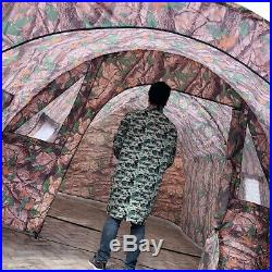 Camouflage Large Instant Tent Family 1 Room 2 Hall Outdoor Camping 8-10 Person