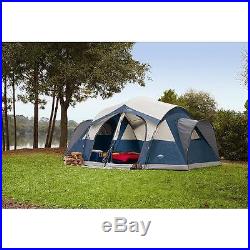 Camping Blue Instant Family Cabin 2 room Large Sealed Tent 8 person BLUE 14x14