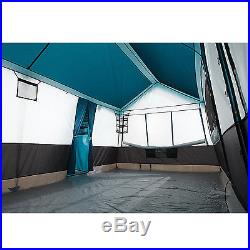 Camping Family Cabin Tent 3-Large Room 12-Person Blue Instant 20'X12' Outdoor