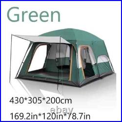 Camping Family Hiking Tent 8-12 Person Double Layers Oversize 2 Rooms