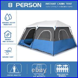 Camping Hiking Tent 6-8 People Waterproof Automatic Outdoor Instant Pop Up Tent