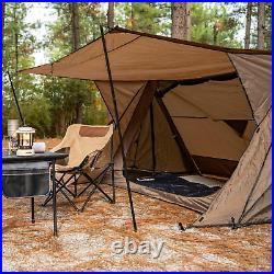 Camping Hot Tent with Stove Jack, Firestone Shelter with Two Tarp Poles and T