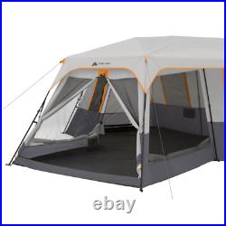 Camping Instant Cabin Tent 12 Person 3 Room Large Family Hiking Dome Shelter New