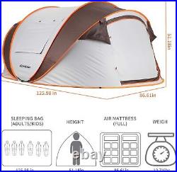 Camping Instant Tent, 2/4/6/8/10 Person Pop Up Tent, Water Resistant Dome Tent