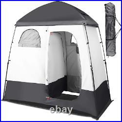 Camping Shower Tent, 2 Rooms Oversize Outdoor Portable Shelter 87 X 47 X 87