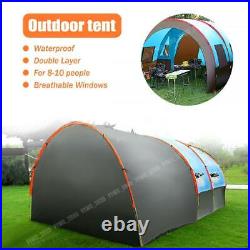 Camping Tent 8-10 Person Instant Family Outdoor Double Layer Tent Waterproof DHL