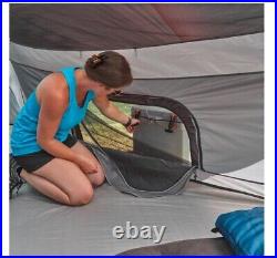 Camping Tent 8 Person Cabin Family Shelter 2 Room Connect Tent for Canopy Gray