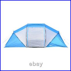Camping Tent Hiking Shelter Backpacking Tent Spacious Sturdy Stable Blue&White