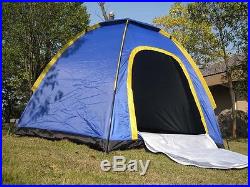 Camping Tent Waterproof UV-resistant Hiking Outdoor Portable Blue for 3-4 Person