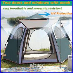 Camping Tent Waterproof Windproof 5 Person Easy Pop Up Setup Outdoor Picnic